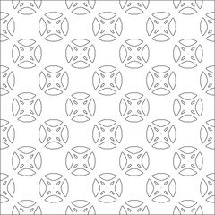 Vector pattern with symmetrical elements . Repeating geometric tiles from striped elements. 