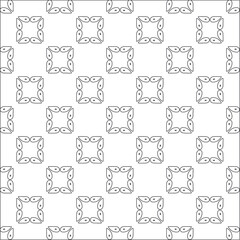 Vector pattern with symmetrical elements . Repeating geometric tiles from striped elements. 