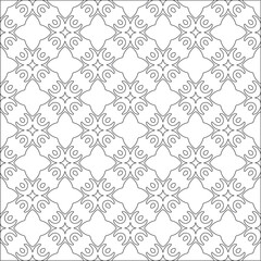 Vector pattern with symmetrical elements . Repeating geometric tiles from striped elements.
