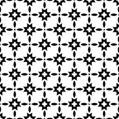 floral seamless pattern background.Geometric ornament for wallpapers and backgrounds. Black and white pattern.