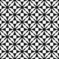 floral seamless pattern background.Geometric ornament for wallpapers and backgrounds. Black and white pattern.