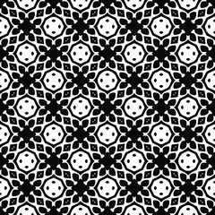 floral seamless pattern background.Geometric ornament for wallpapers and backgrounds. Black and white pattern.