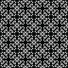 floral seamless pattern background.Geometric ornament for wallpapers and backgrounds. Black and white pattern.