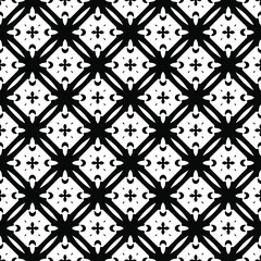  floral seamless pattern background.Geometric ornament for wallpapers and backgrounds. Black and white pattern.