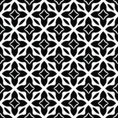  floral seamless pattern background.Geometric ornament for wallpapers and backgrounds. Black and white pattern.