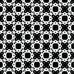  floral seamless pattern background.Geometric ornament for wallpapers and backgrounds. Black and white pattern.