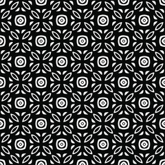  floral seamless pattern background.Geometric ornament for wallpapers and backgrounds. Black and white pattern.