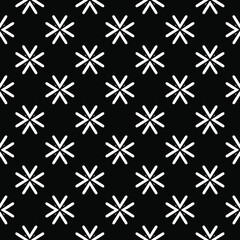  floral seamless pattern background.Geometric ornament for wallpapers and backgrounds. Black and white pattern.