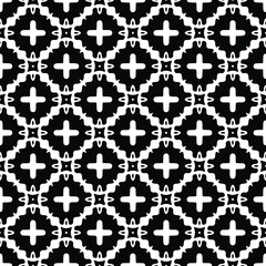  floral seamless pattern background.Geometric ornament for wallpapers and backgrounds. Black and white pattern.