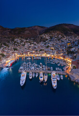View of the amazing Hydra island, Greece.