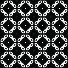  floral seamless pattern background.Geometric ornament for wallpapers and backgrounds. Black and white pattern.