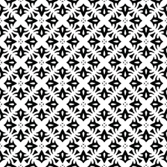  floral seamless pattern background.Geometric ornament for wallpapers and backgrounds. Black and white pattern.
