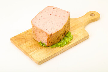 Homemade baked traditional meat loaf