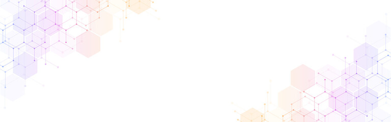 Abstract geometric background with hexagon pattern. hexagonal shape design elements for a banner or website header template