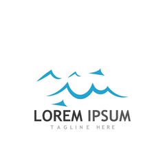 Water wave icon vector