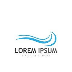 Water wave icon vector