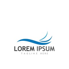 Fototapeta premium Water wave icon vector