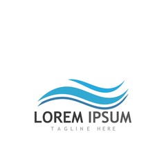 Fototapeta premium Water wave icon vector