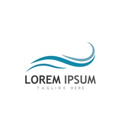 Obraz premium Water wave icon vector