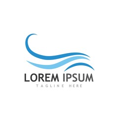 Fototapeta premium Water wave icon vector
