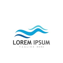 Water wave icon vector