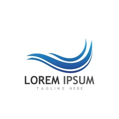 Water wave icon vector