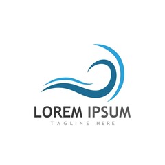 Water wave icon vector