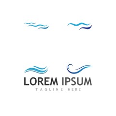 Water wave icon vector