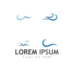 Fototapeta premium Water wave icon vector