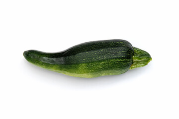 Ripe zucchini green isolated on white background