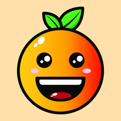 cute fruits cartoon illustration vector graphic