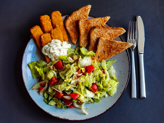 chicken and salad