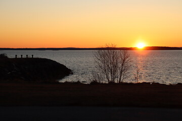 Obraz premium Sunset over Inlet