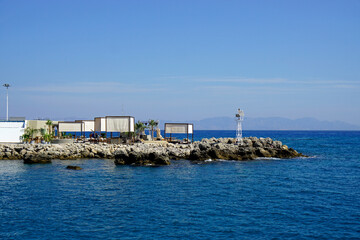 cozy beachclub on rhodes island