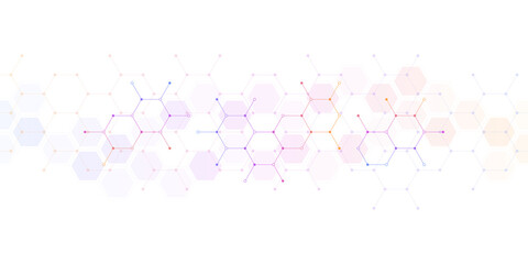 Abstract geometric background with hexagons pattern. The design element of hexagonal shape