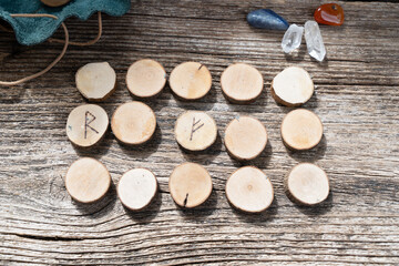 Handmade runes for fortunetelling