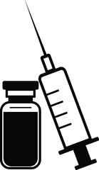 Vaccine icon design for vector graphics