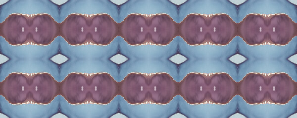Mosaic Fabric.  Pink Watercolor Design. Cyan