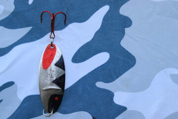 Fishing lure camouflage background
