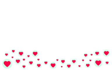 valentine background with hearts
