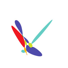 Random curvy, squiggle, freehand abstract shape. Squiggle, wriggle distortion, deformation effect element