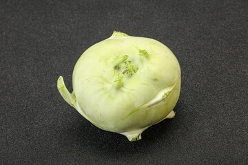 Vegan cuisine - raw kohlrabi cabbage