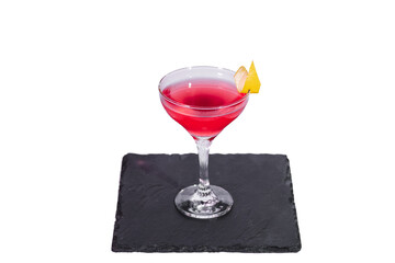 Cosmopolitan cocktail isolated on white background