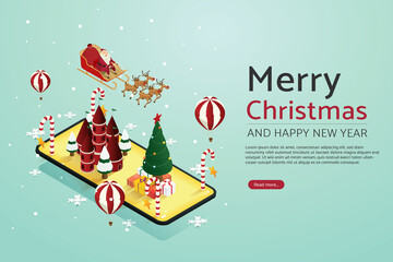 Christmas city toy wonderland fantastic on smartphone.