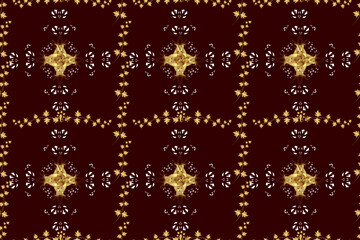 Seamless pattern with interesting doodles on colorfil background. Pano.