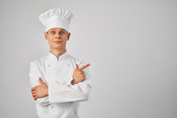man in chef's uniform work uniform cooking gourmet