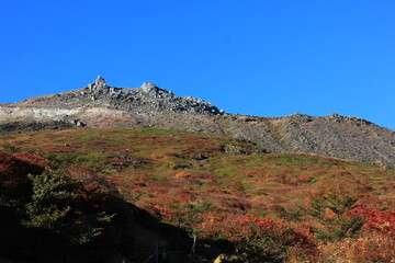紅葉の茶臼岳（那須岳）