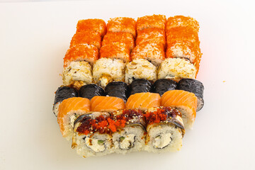 Japanese sushi and roll set