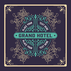 Western card with vintage style