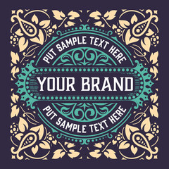 Western card with vintage style